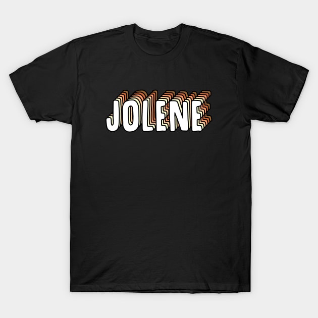 jolene retro script lettering T-Shirt by night sometime